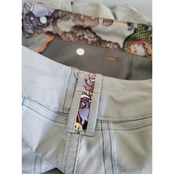 Lululemon Mens Golf Shorts Plaid Gray Asian Accent Size 30 Altered from 34 to 30 - Picture 7 of 16